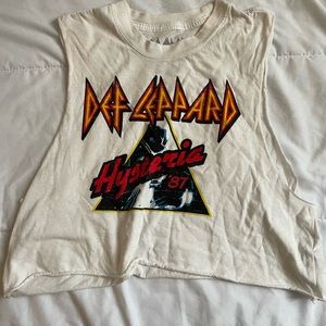 def leppard crop top size M